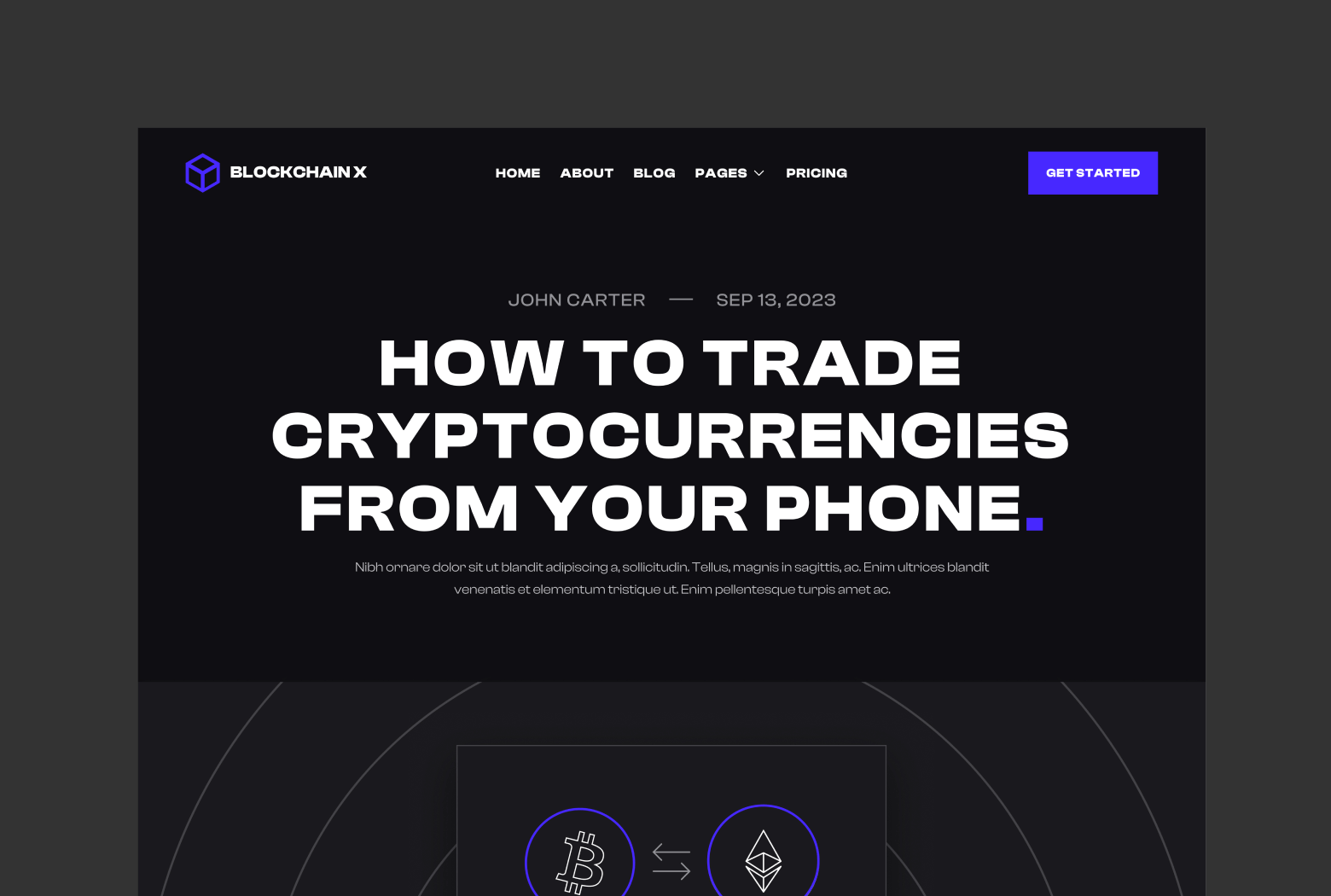 Result Second Blockchain X Webstudio X Webflow Template