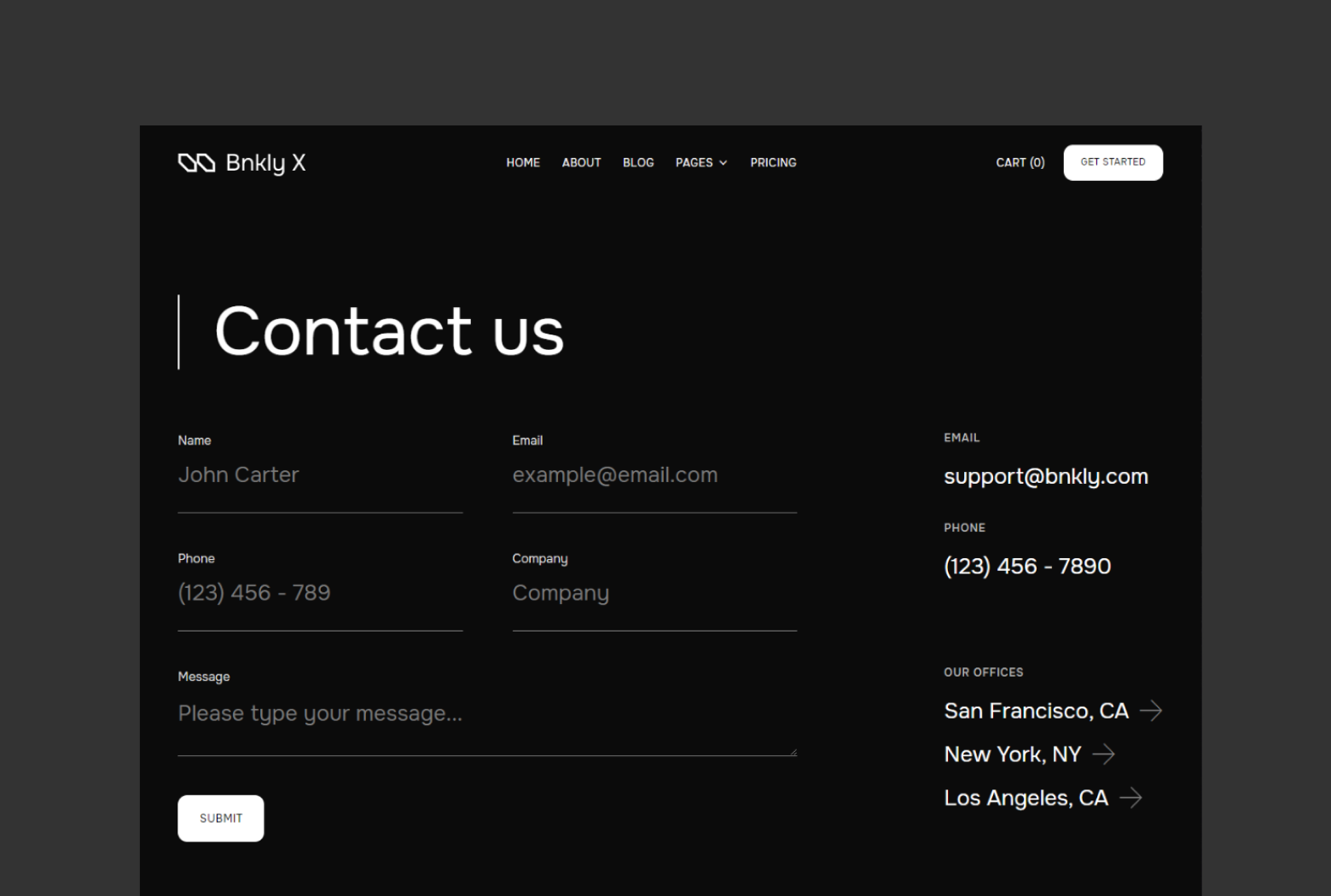 Result Third Bnkly X Webstudio X Webflow Template